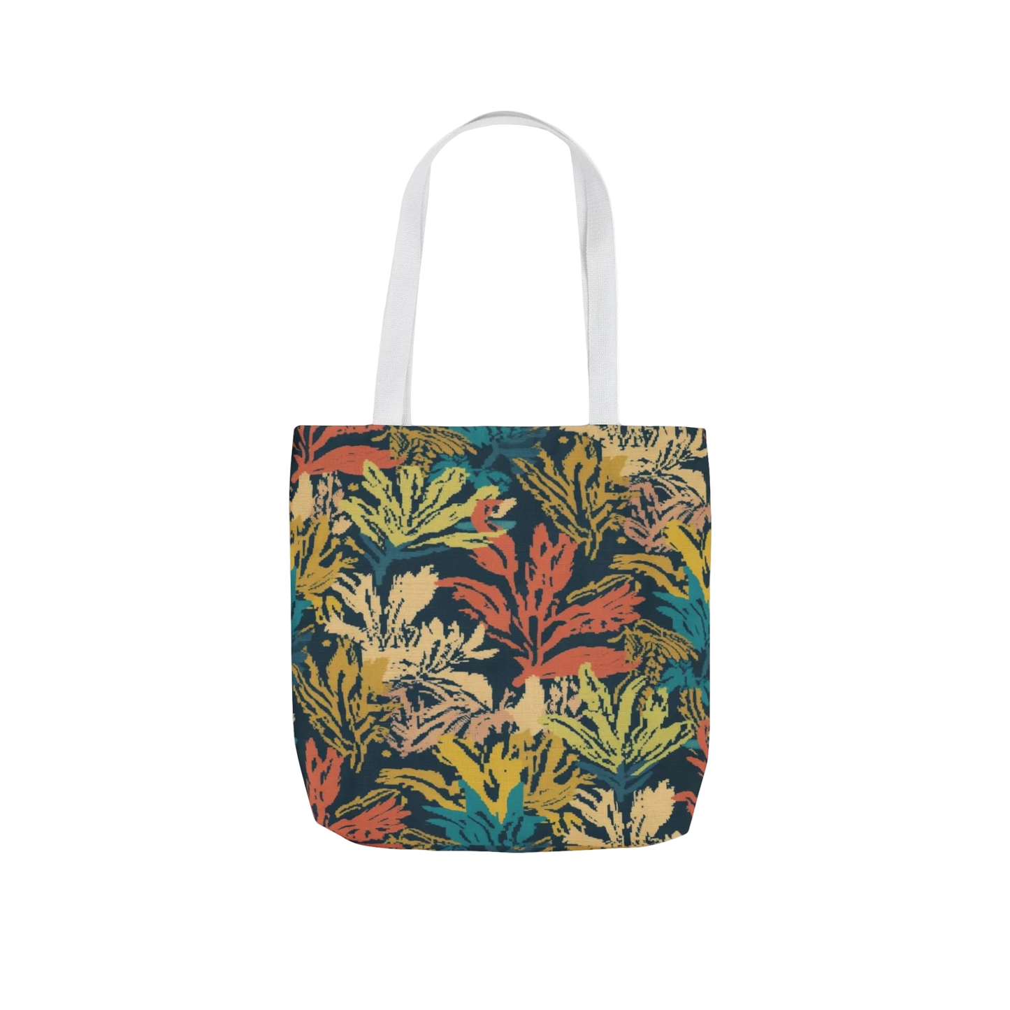 Botanical Coral Reef Canvas Tote