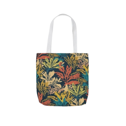 Botanical Coral Reef Canvas Tote