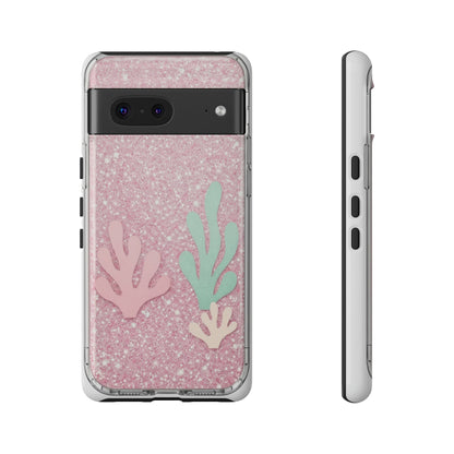 Pink Glitter Seaweed Tough Case - Sparkle Protective Phone Cover