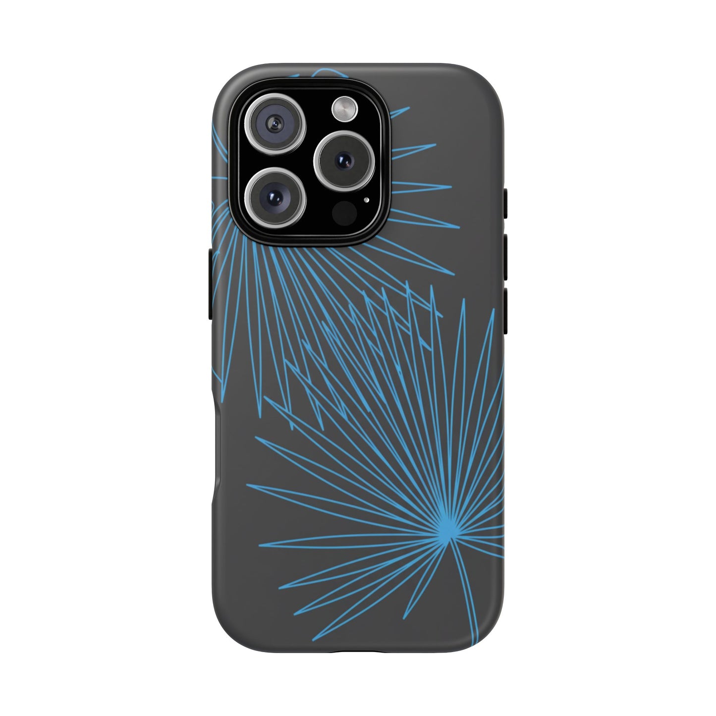 Blue Dandelion Burst Tough Phone Case — Protective Floral iPhone Cover