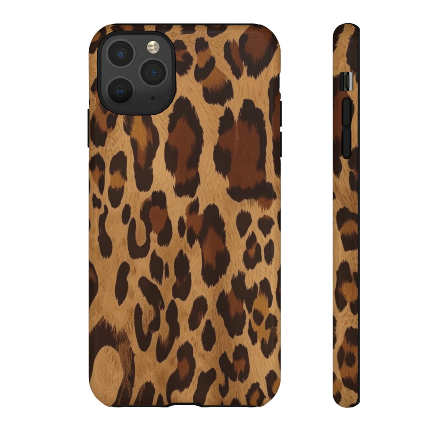 Leopard Print Tough Phone Case — Durable Animal Print Protective Cover
