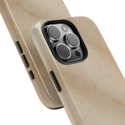 Tough Phone Case — Vintage Beige Marble Protective Phone Cover