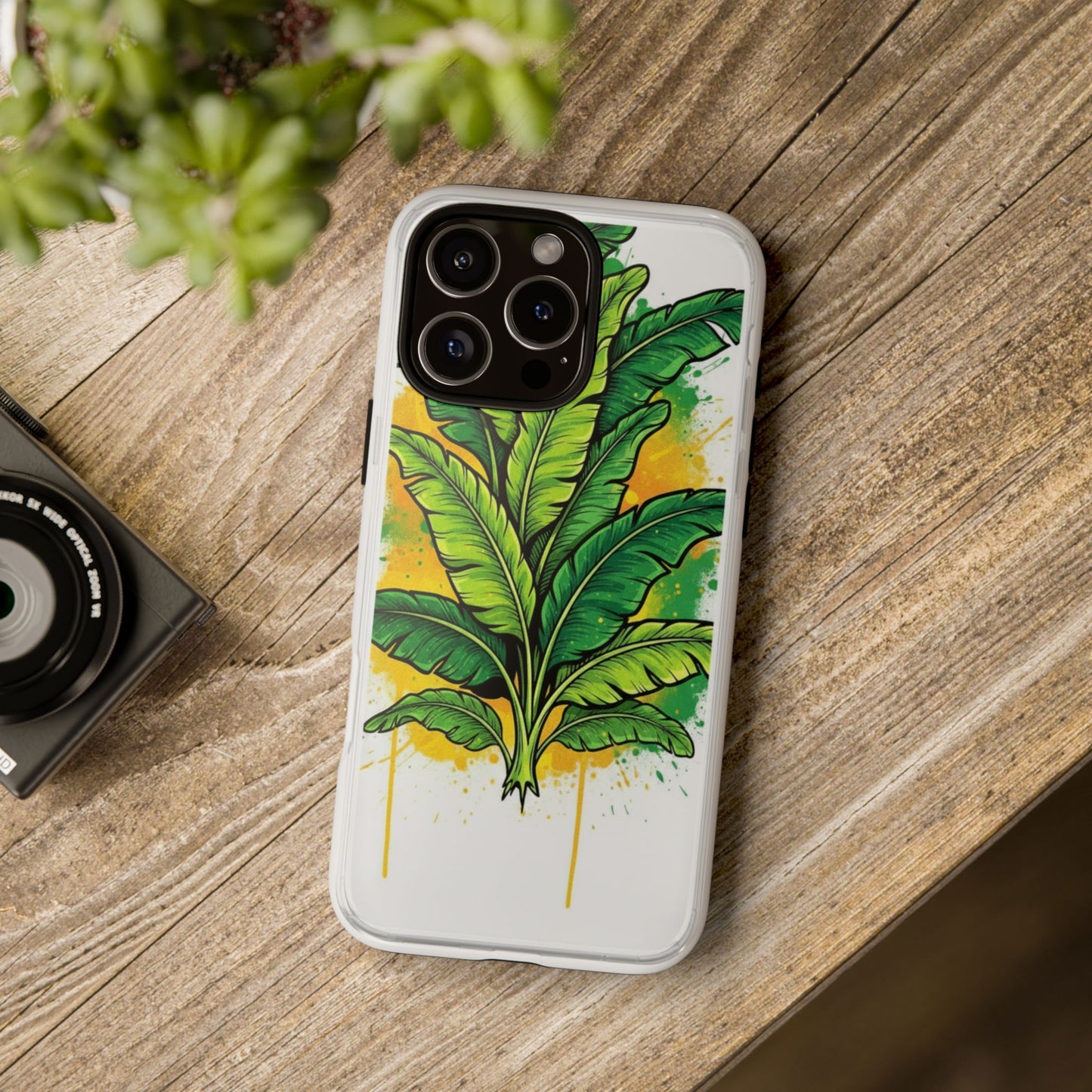 Tropical Banana Leaf Phone Case — Vibrant Green Plant Protector
