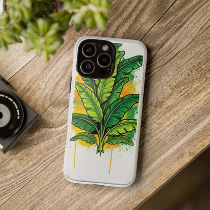 Tropical Banana Leaf Phone Case — Vibrant Green Plant Protector