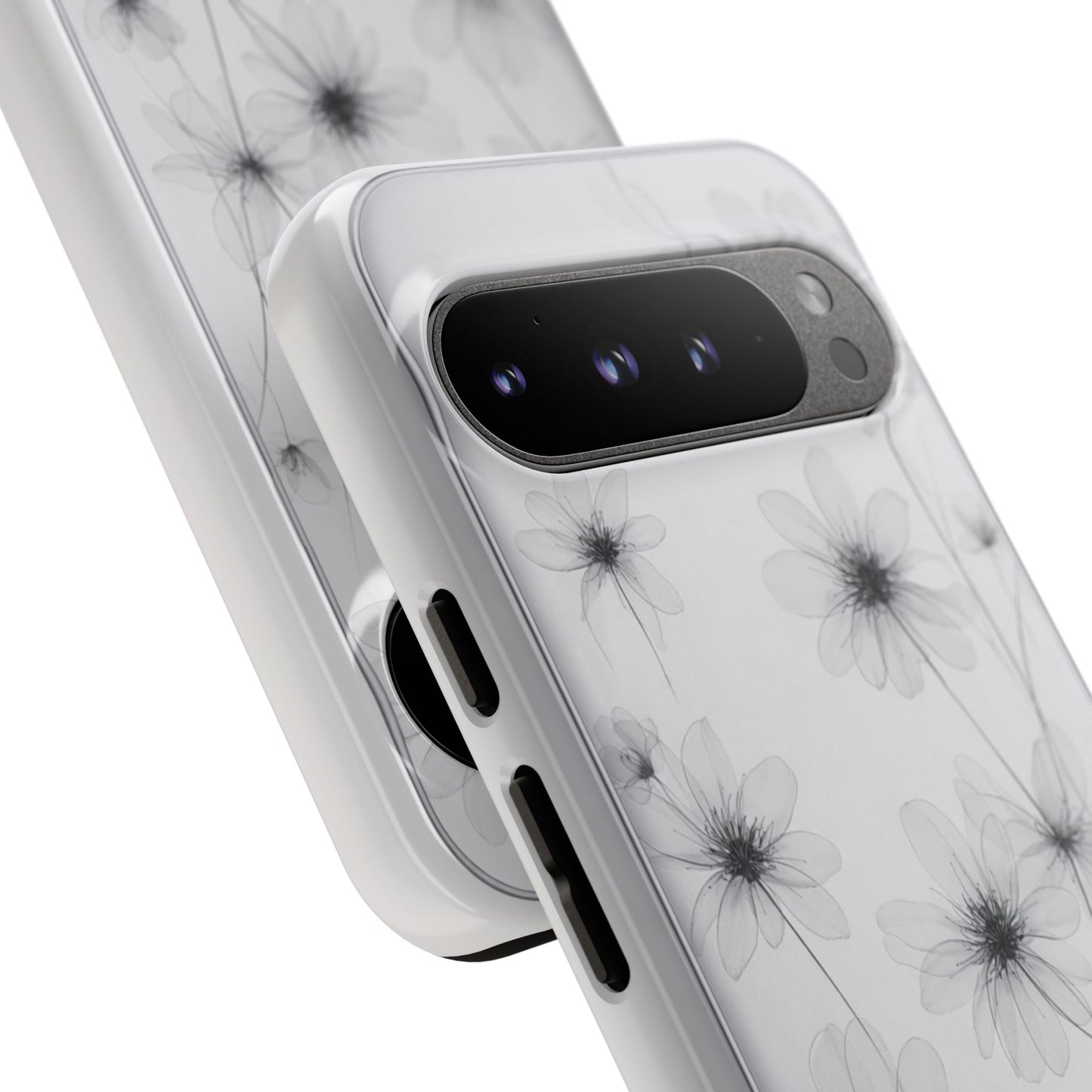 Tough Case — Black & White Floral Tough Phone Case