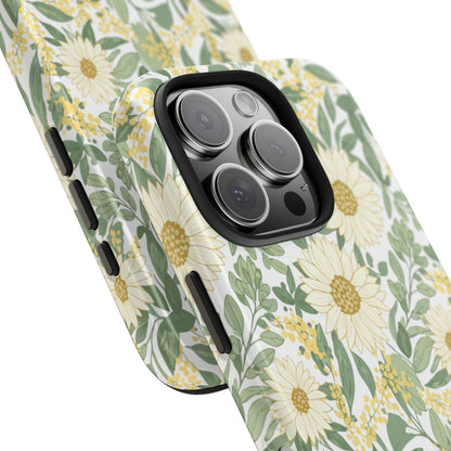 Daisy Meadow Tough Phone Case — Floral Protective Phone Cover