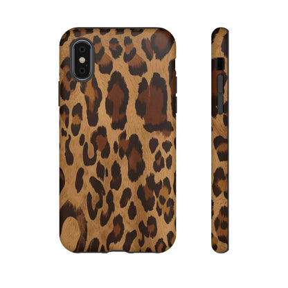 Leopard Print Tough Phone Case — Durable Animal Print Protective Cover
