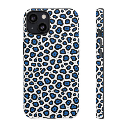 Blue Leopard Print Phone Case – Tough Protective Cover