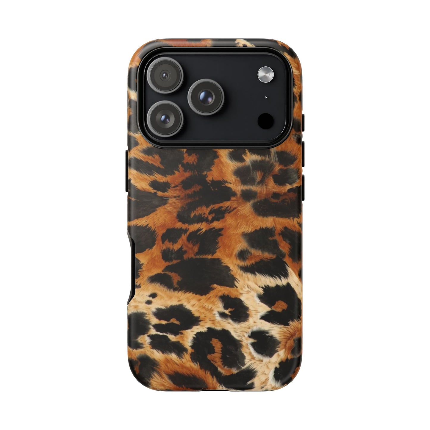 Leopard Print Tough Phone Case – Rugged Protective iPhone Cover