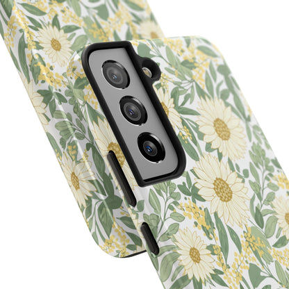 Daisy Meadow Tough Phone Case — Floral Protective Phone Cover