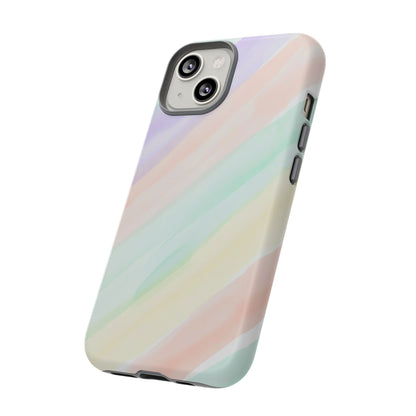 Pastel Watercolor Stripe Tough Phone Case
