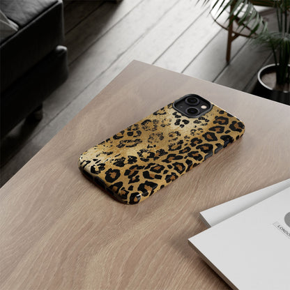 Leopard Print Tough Phone Case — Durable Protective iPhone Cover