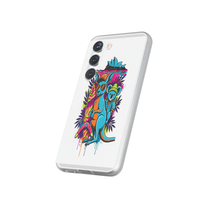 Kangaroo & Koala Surf Phone Case — Neon Aussie Beach Vibes Flexible Case