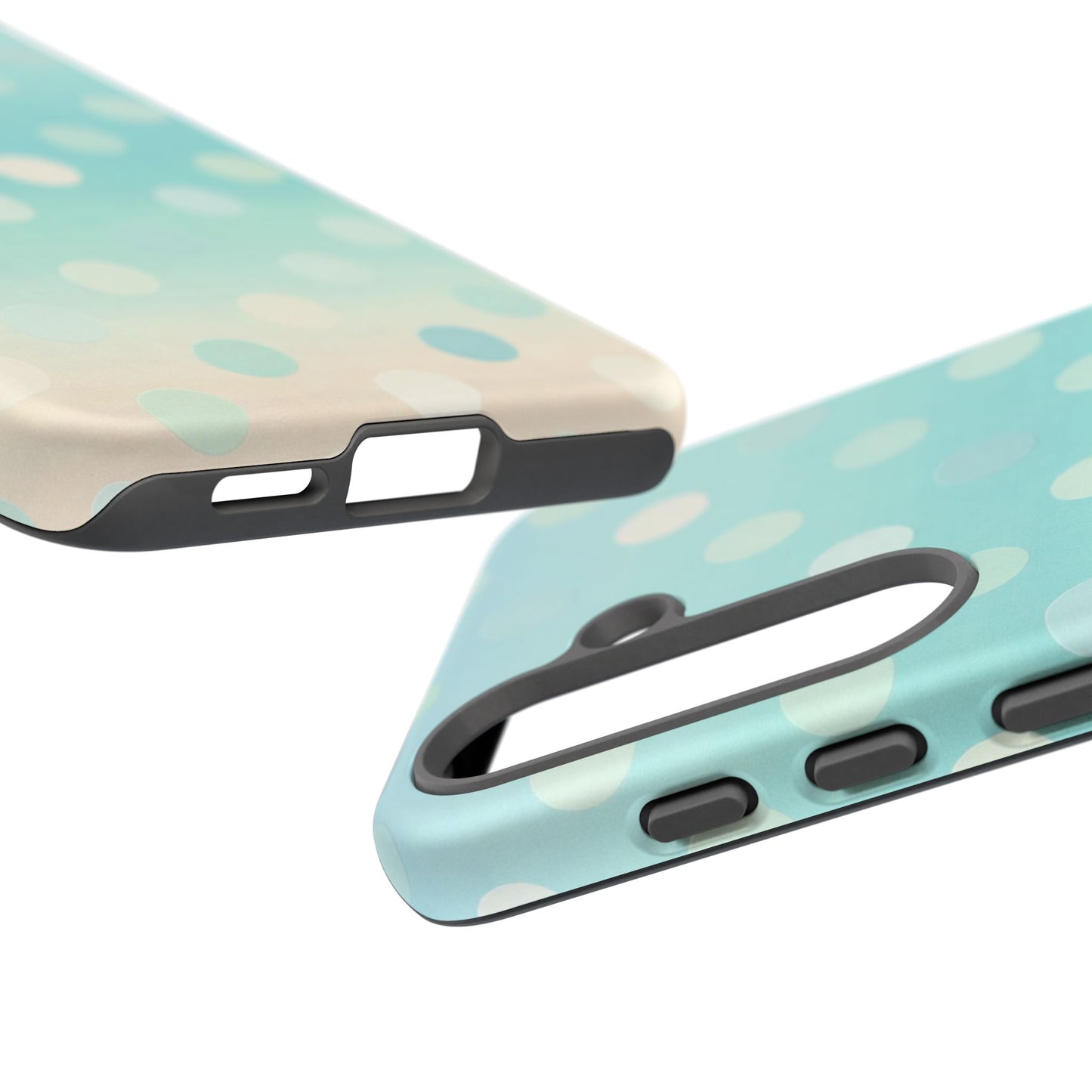 Abstract Palm Tough Phone Case — Minimal Coastal Blue Protective Cover