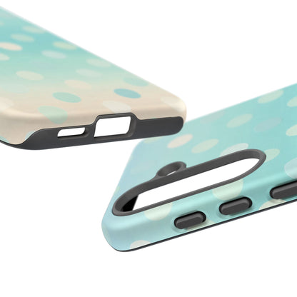 Abstract Palm Tough Phone Case — Minimal Coastal Blue Protective Cover