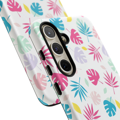 Tropical Leaf Phone Case — Colorful Pastel Monstera & Palm iPhone Case