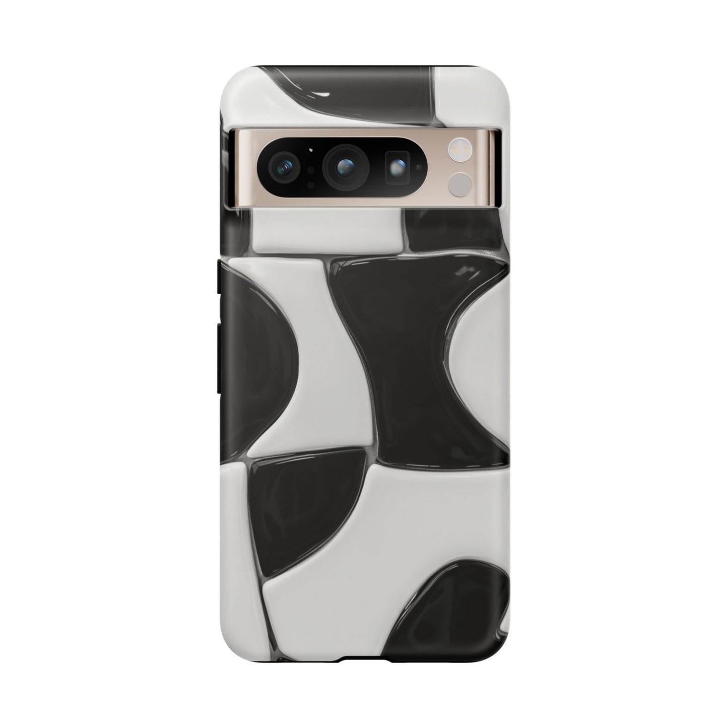 Black & White Abstract Pattern Tough Phone Case
