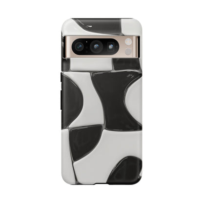 Black & White Abstract Pattern Tough Phone Case