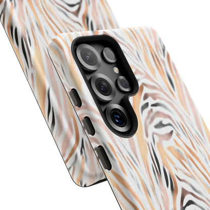 Tough Case — Neutral Watercolor Tiger Stripe Phone Case