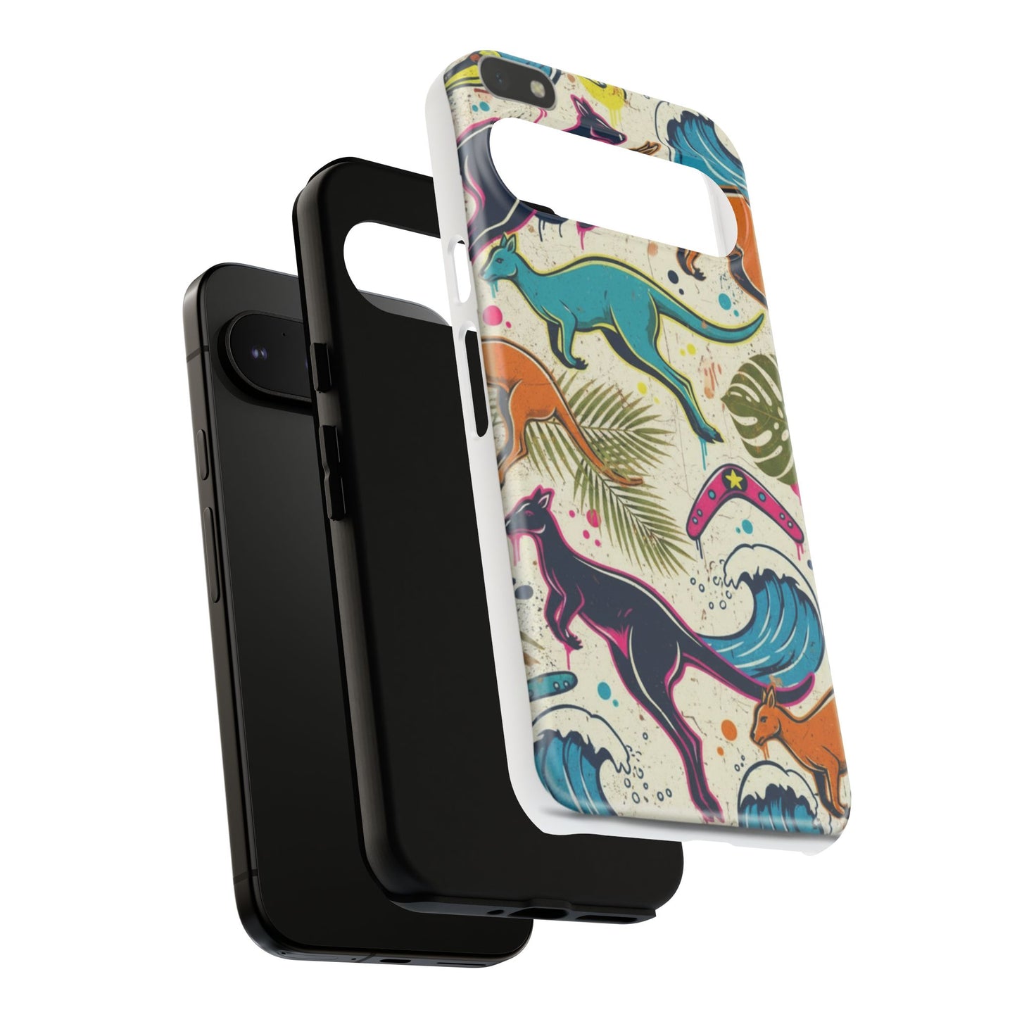 Tough Cases — Colorful Surfing Kangaroo Phone Case