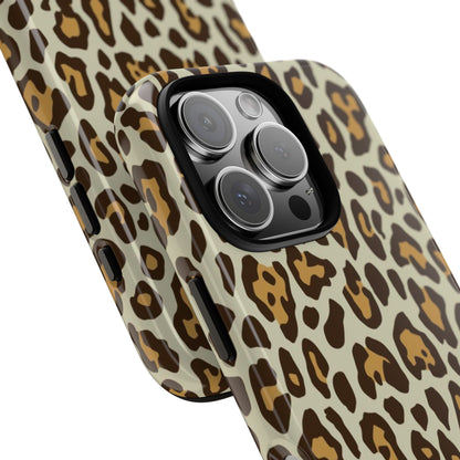 Leopard Print Tough Phone Case — Durable Protective Animal Print Case