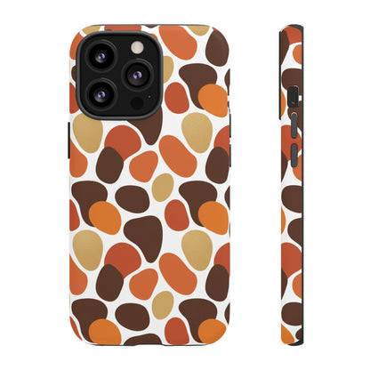 Phone Case — Retro Pebble Pattern in Warm Autumn Colors