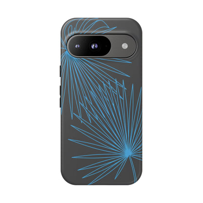 Blue Dandelion Burst Tough Phone Case — Protective Floral iPhone Cover