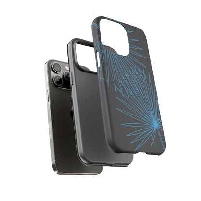 Blue Dandelion Burst Tough Phone Case — Protective Floral iPhone Cover