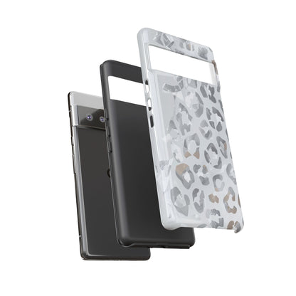 Silver Leopard Tough Phone Case