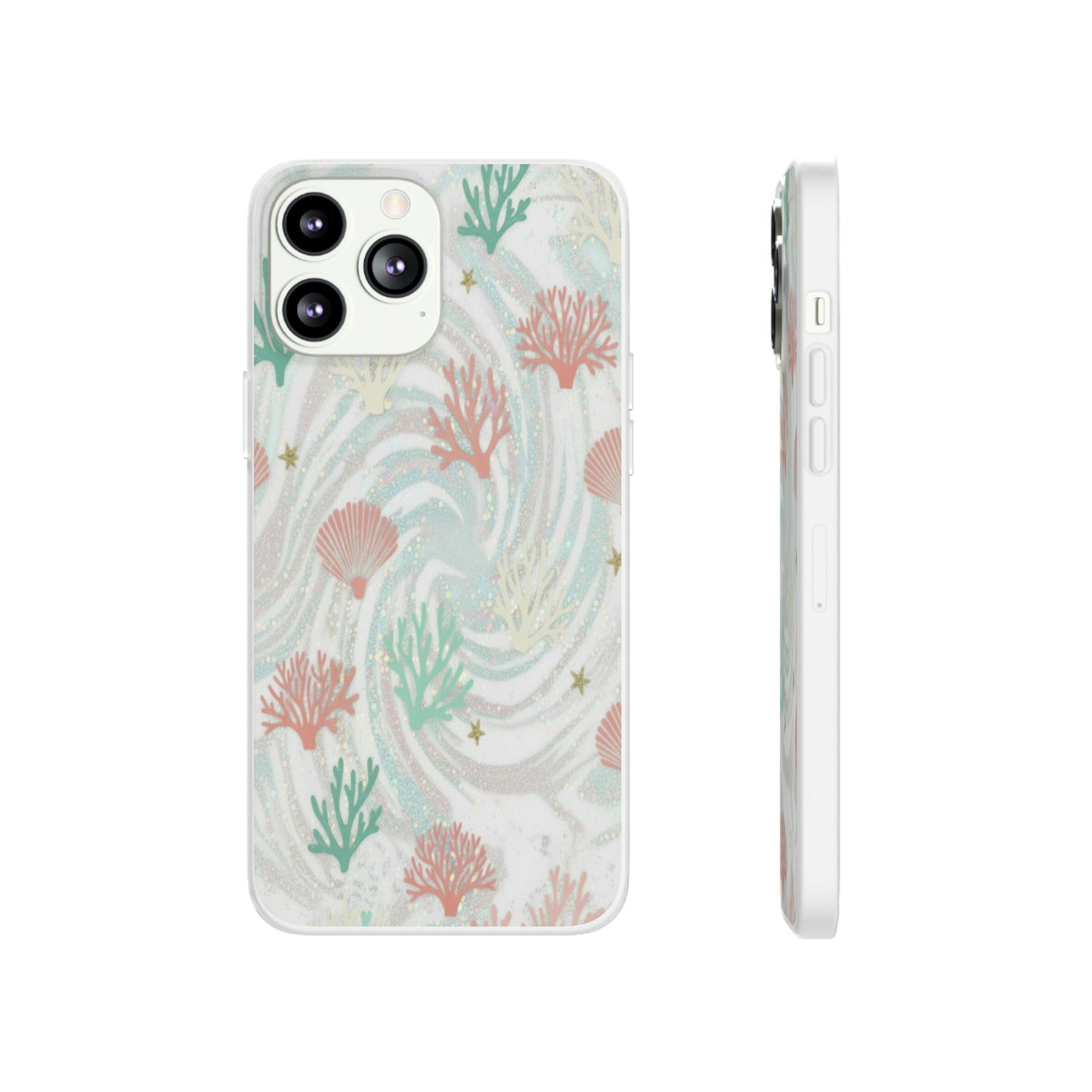 Pastel Seashell Phone Case — Coral Reef Wave iPhone Cover