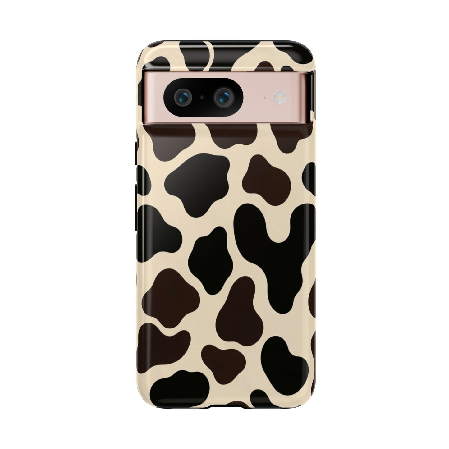 Cow Print Phone Case — Black & Cream Protective  Case