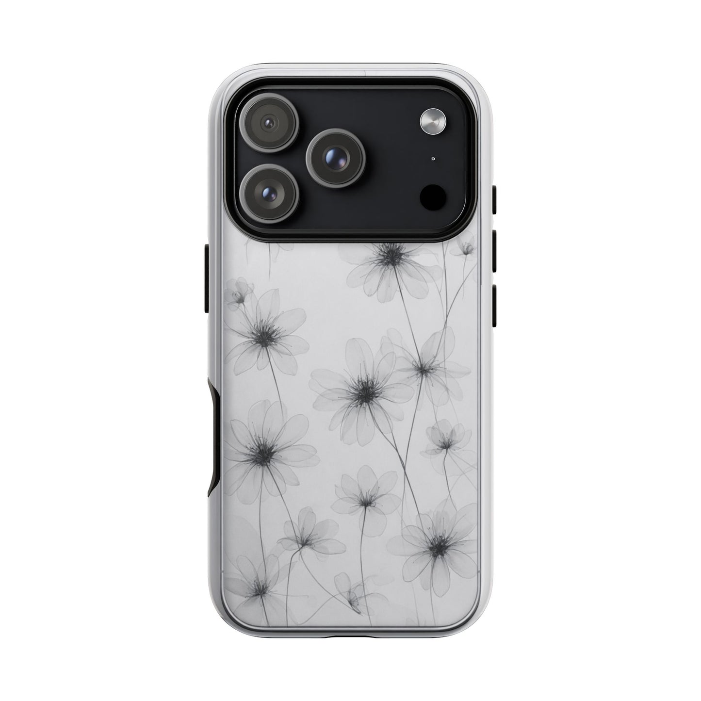Tough Case — Black & White Floral Tough Phone Case