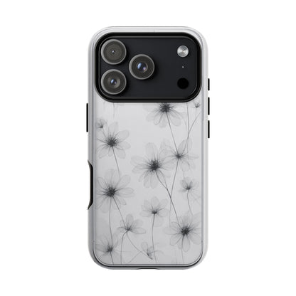 Tough Case — Black & White Floral Tough Phone Case
