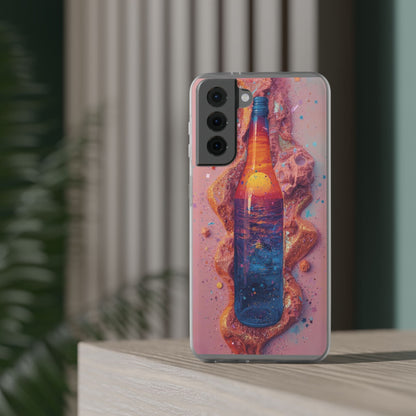 Phone Case — Surreal Sunset Bottle Art Flexible Protective Cover