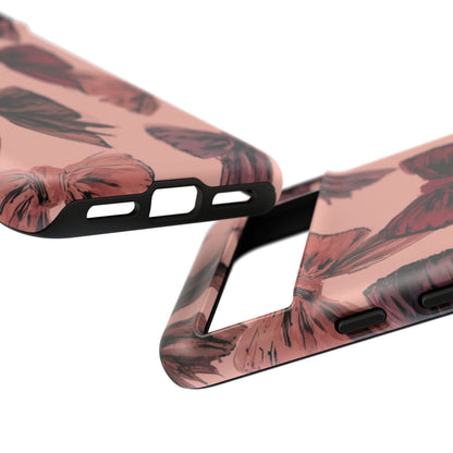 Bow Pattern Tough Phone Case — Pink Watercolor Bows Protective iPhone Cover