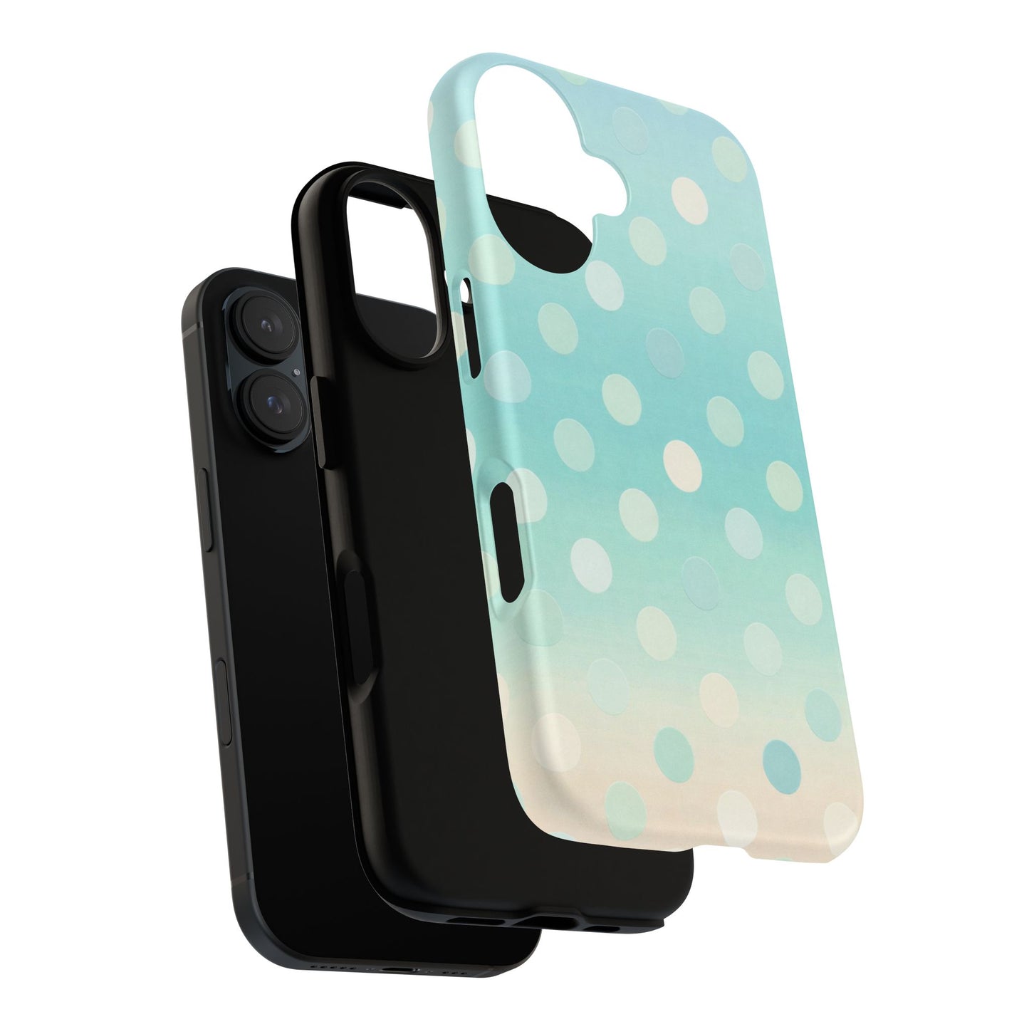 Abstract Palm Tough Phone Case — Minimal Coastal Blue Protective Cover