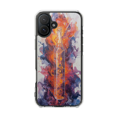 Clear Magnetic Impact Phone Case — Vibrant Abstract Swirl Design