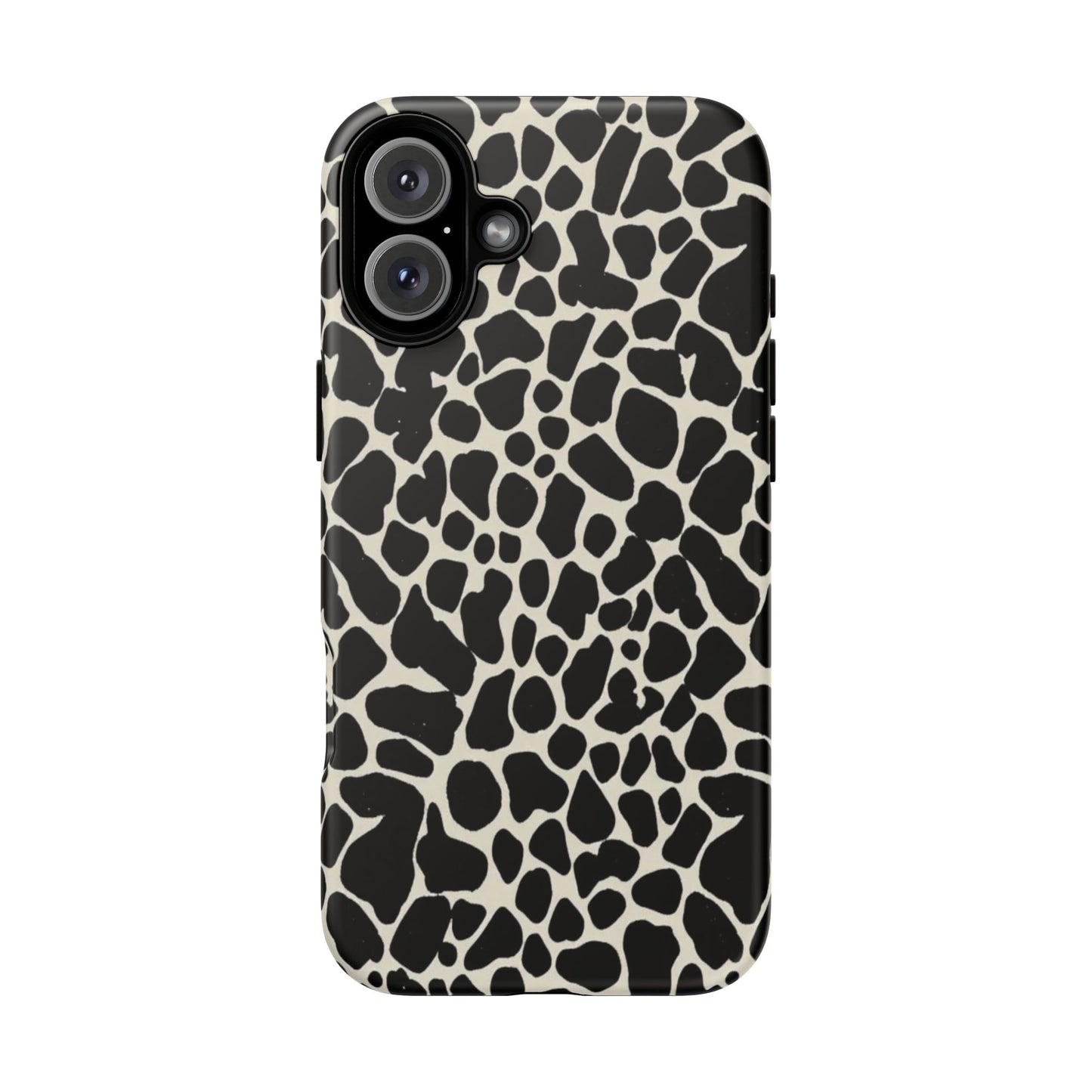 Black and White Cowhide Phone Case — Protective Tough Case