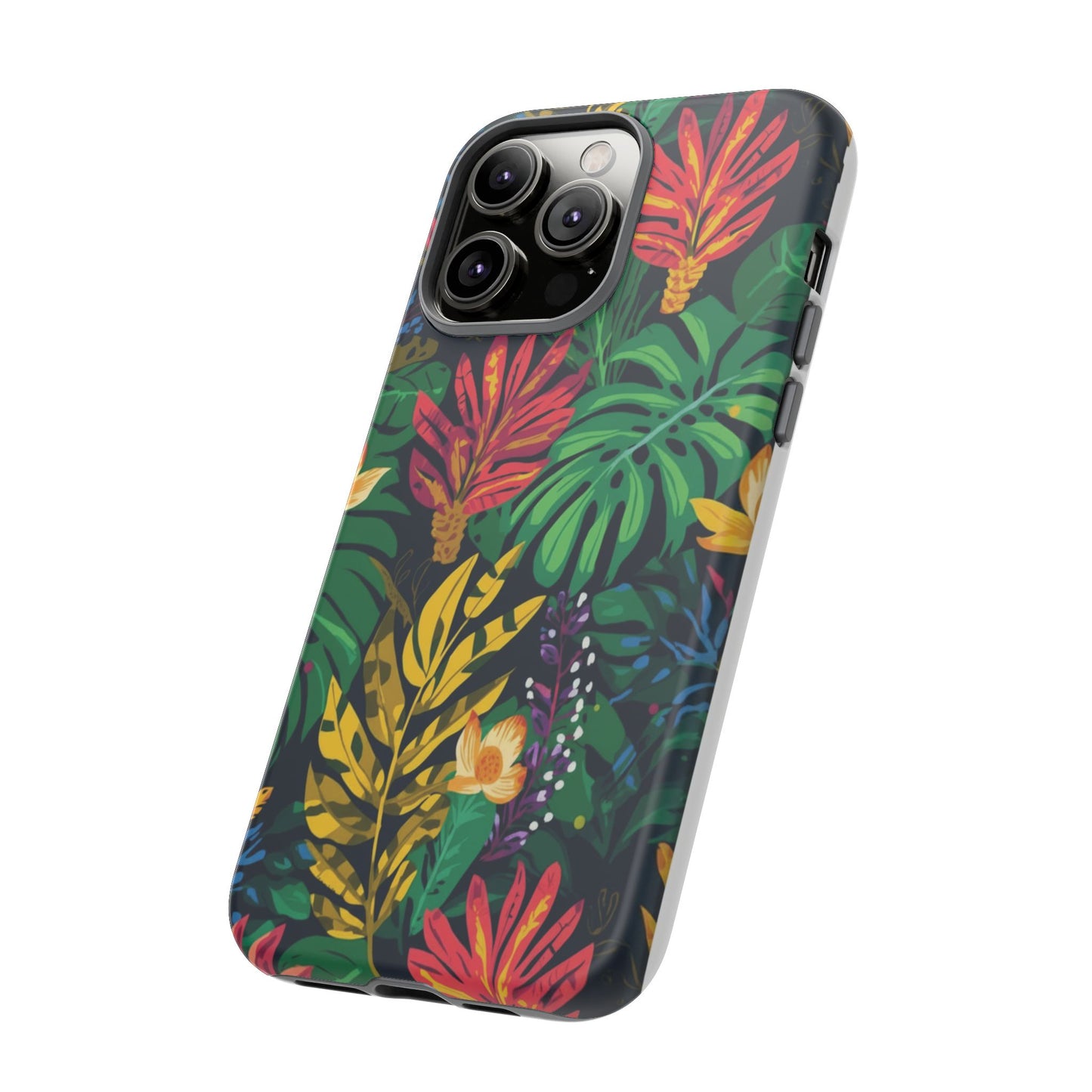 Tropical Floral Phone Case — Vibrant Jungle Leaf Protective Cover