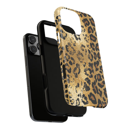 Leopard Print Tough Phone Case — Durable Protective iPhone Cover