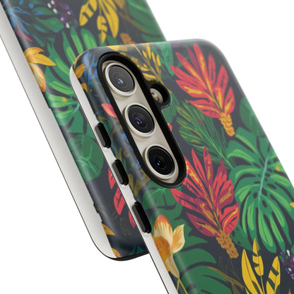 Tropical Floral Phone Case — Vibrant Jungle Leaf Protective Cover