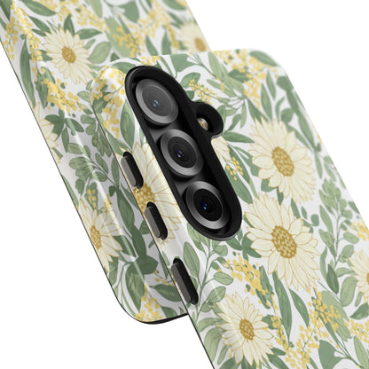 Daisy Meadow Tough Phone Case — Floral Protective Phone Cover