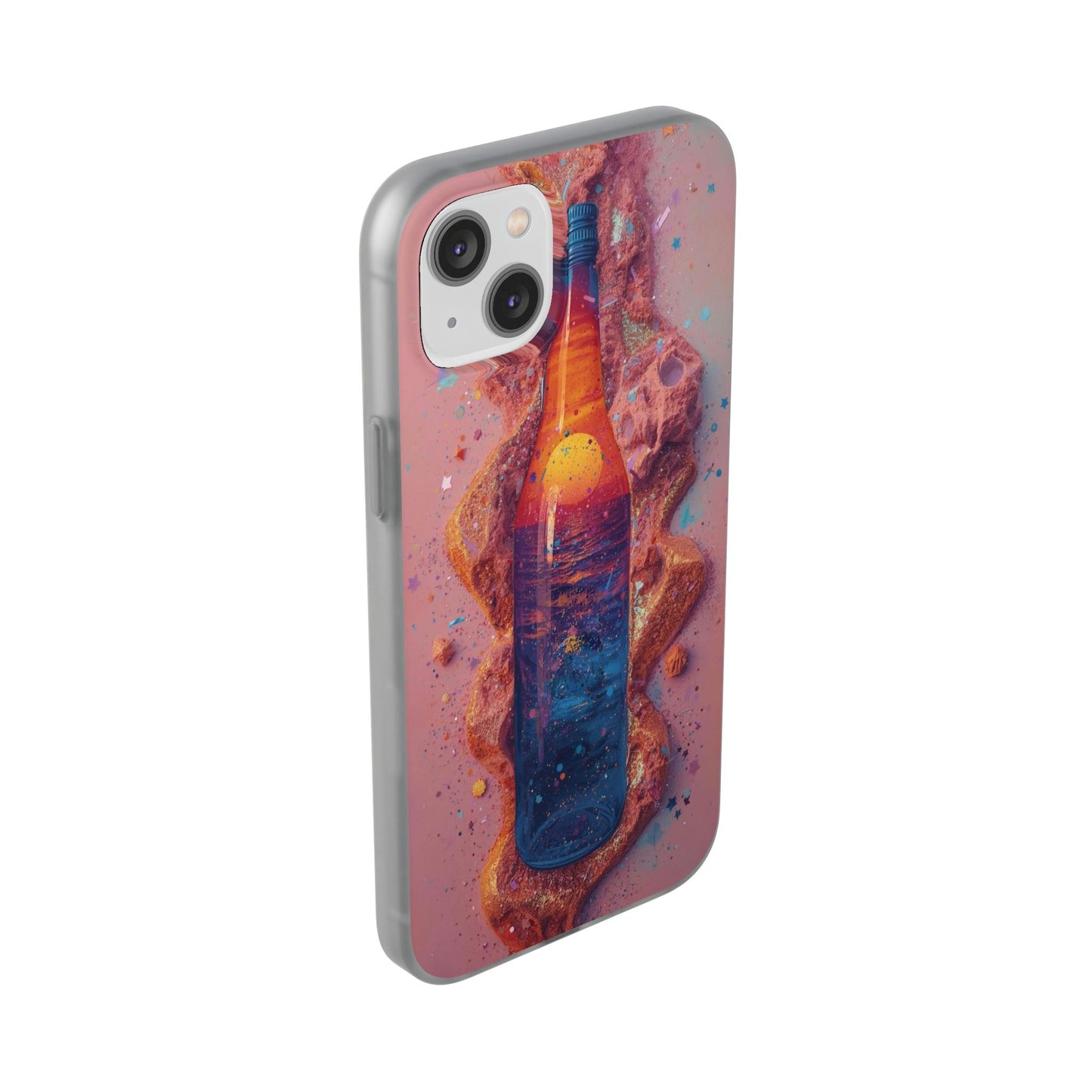Phone Case — Surreal Sunset Bottle Art Flexible Protective Cover
