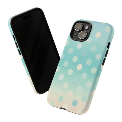 Abstract Palm Tough Phone Case — Minimal Coastal Blue Protective Cover