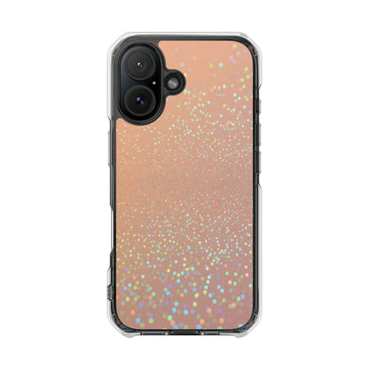 Holographic Rose Gold Glitter Clear Magnetic Phone Case