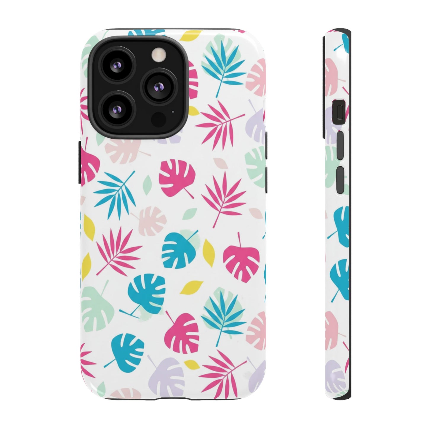Tropical Leaf Phone Case — Colorful Pastel Monstera & Palm iPhone Case