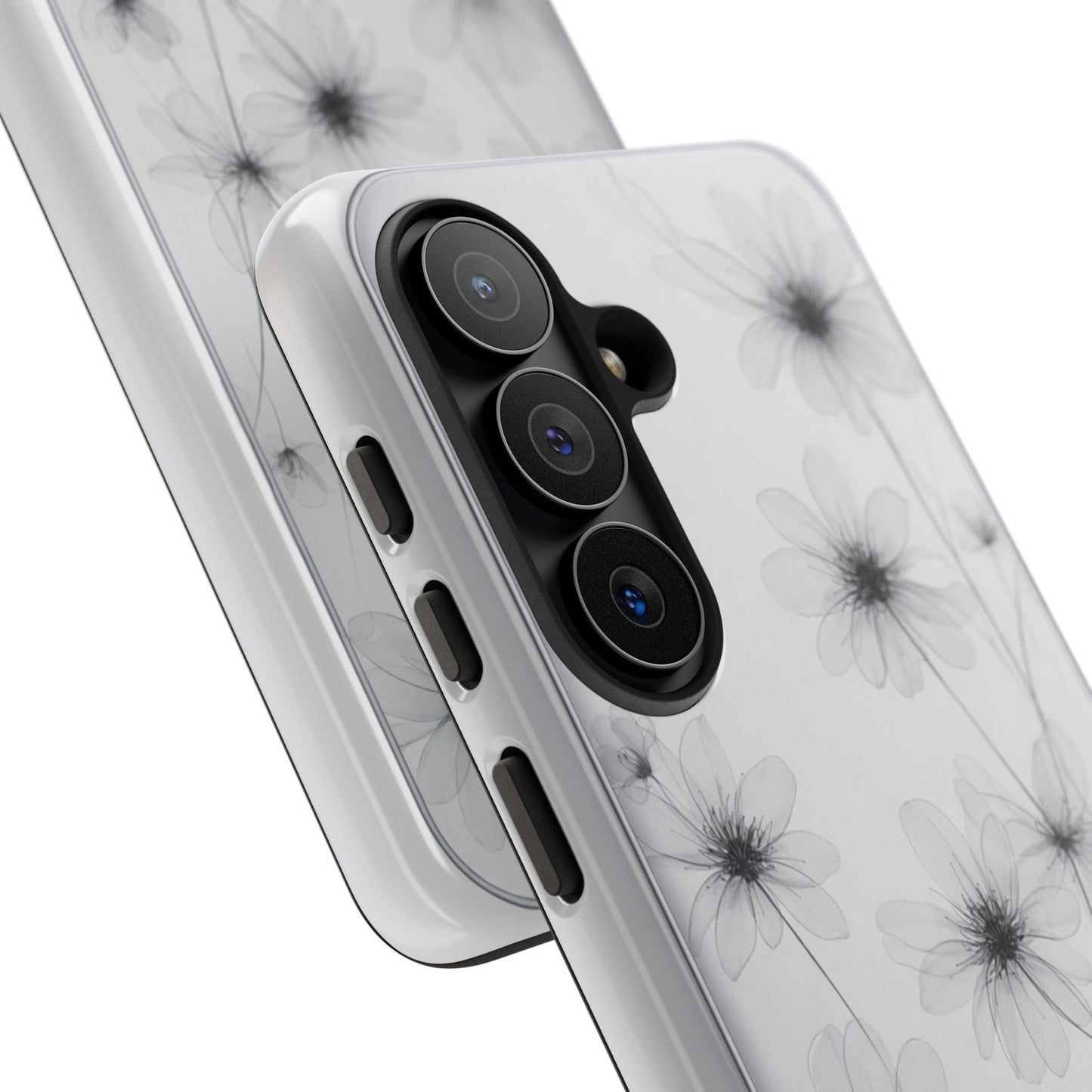Tough Case — Black & White Floral Tough Phone Case