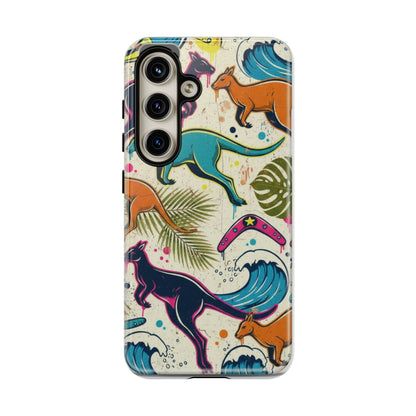 Tough Cases — Colorful Surfing Kangaroo Phone Case