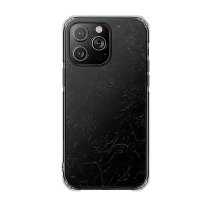 Magnetic Impact Phone Case — Black Floral Design