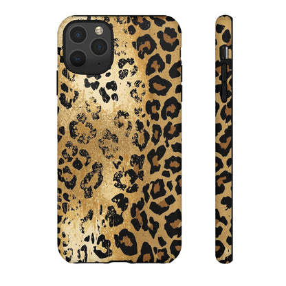 Leopard Print Tough Phone Case — Durable Protective iPhone Cover